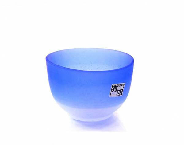 Japanischer Teecup blau aus Glas