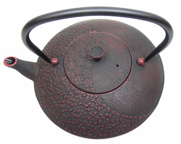 Gusseisen-Teekanne Takumi schwarz-rot 1.1 Liter