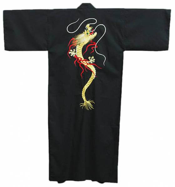 Japanischer Kimono »Black Dragon« gestickt
