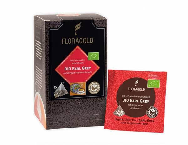 BIO Schwarztee »Earl Grey« Floragold Pyramiden-Teebeutel