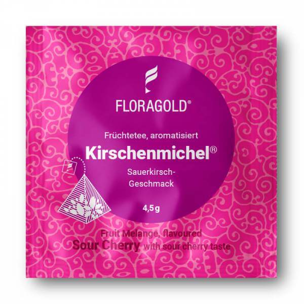 Früchtetee »Kirschenmichl« Floragold Pyramiden-Teebeutel