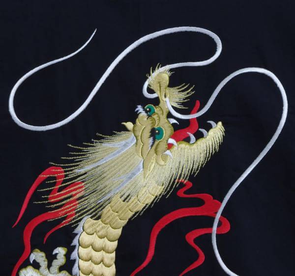 Japanischer Kimono »Black Dragon« gestickt
