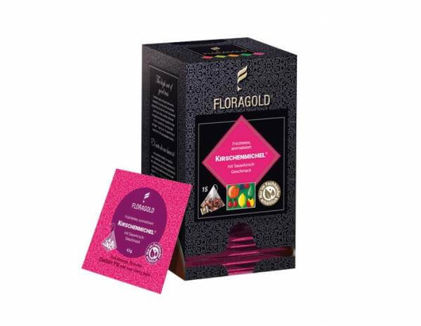 Früchtetee »Kirschenmichl« Floragold Pyramiden-Teebeutel